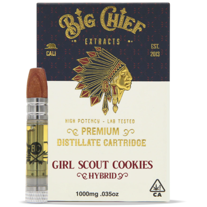 Big Chief Extracts - Premium Distillate Cartridge 1g - Girl Scout Cookies (Hybrid)