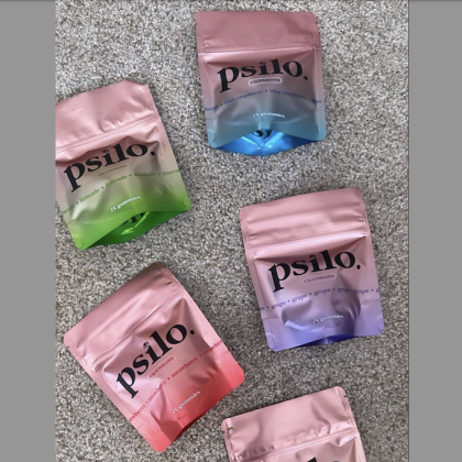 Psilo -Psilocybin Mushrooms Gummy Cubes 3.5g - Blue Raspberry Flavor