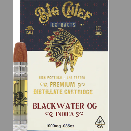 Big Chief Extracts - Premium Distillate Cartridge 1g - Blackwater OG (Indica)