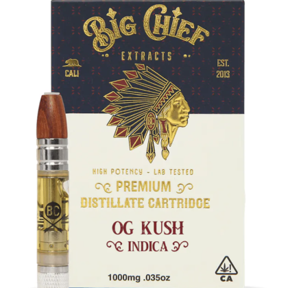 Big Chief Extracts - Premium Distillate Cartridge 1g - OG Kush (Indica)