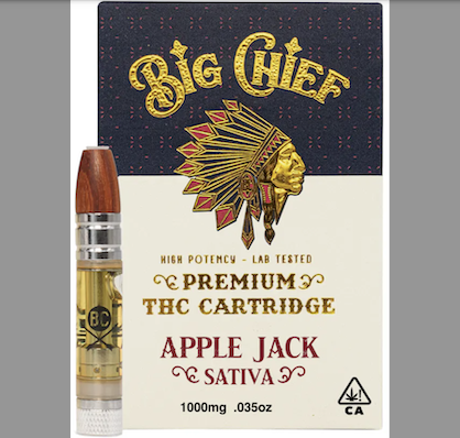 Big Chief Extracts - Premium Distillate Cartridge 1g - Apple Jack (Sativa)